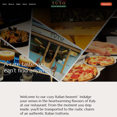 Tuto Testaurant London Web Design